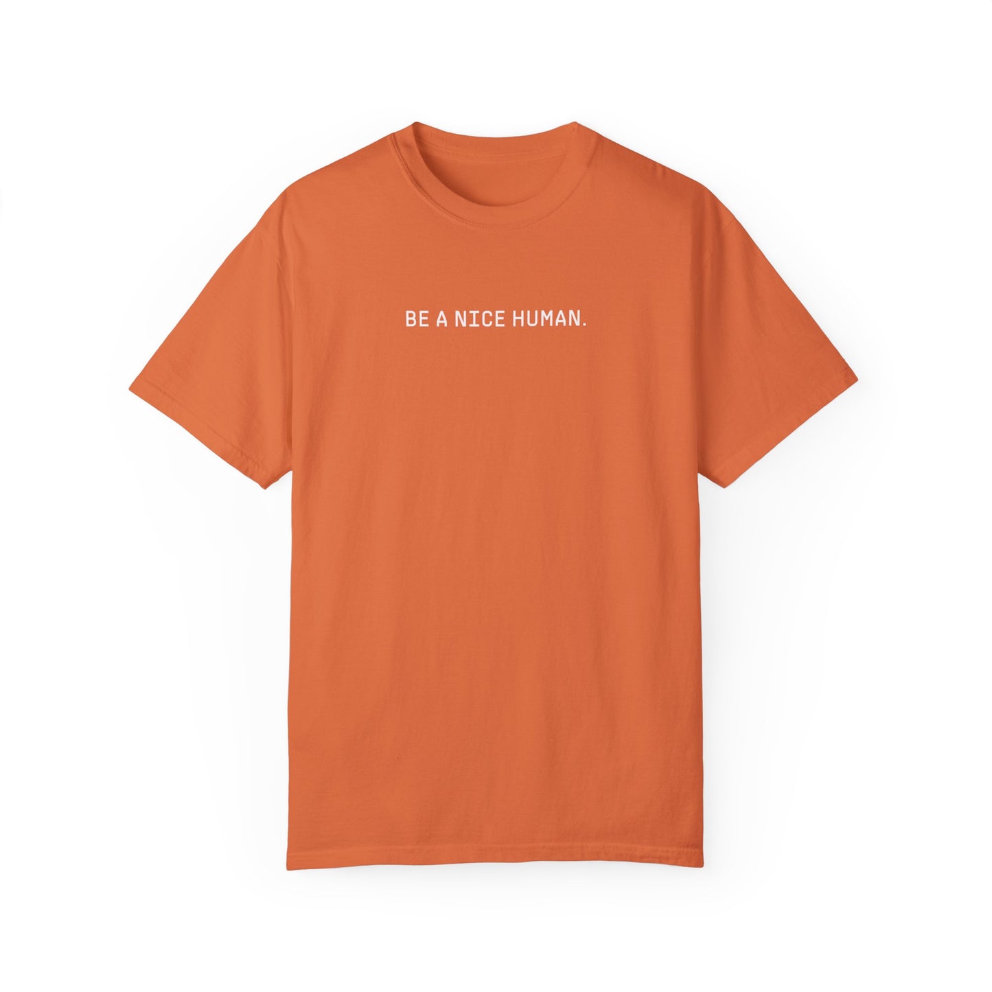 BE A NICE HUMAN | Original | Unisex T-shirt | Orange or Black